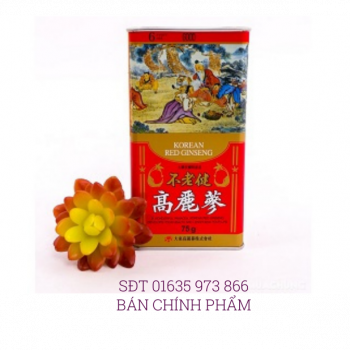 Miễn Dịch: HỒNG SÂM KHÔ HỘP SẮT 6 NĂM TUỔI 75G