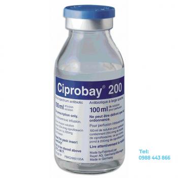 CIPROBAY 200mg/100ml (Ciprofloxacin truyền)