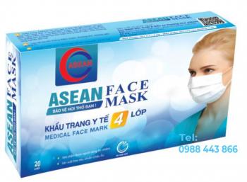 Khẩu Trang Y Tế 4 lớp ASEAN H20 cái