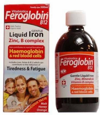 Bổ Sung Sắt: FEROGLOBIN LIQUID IRON 200ML